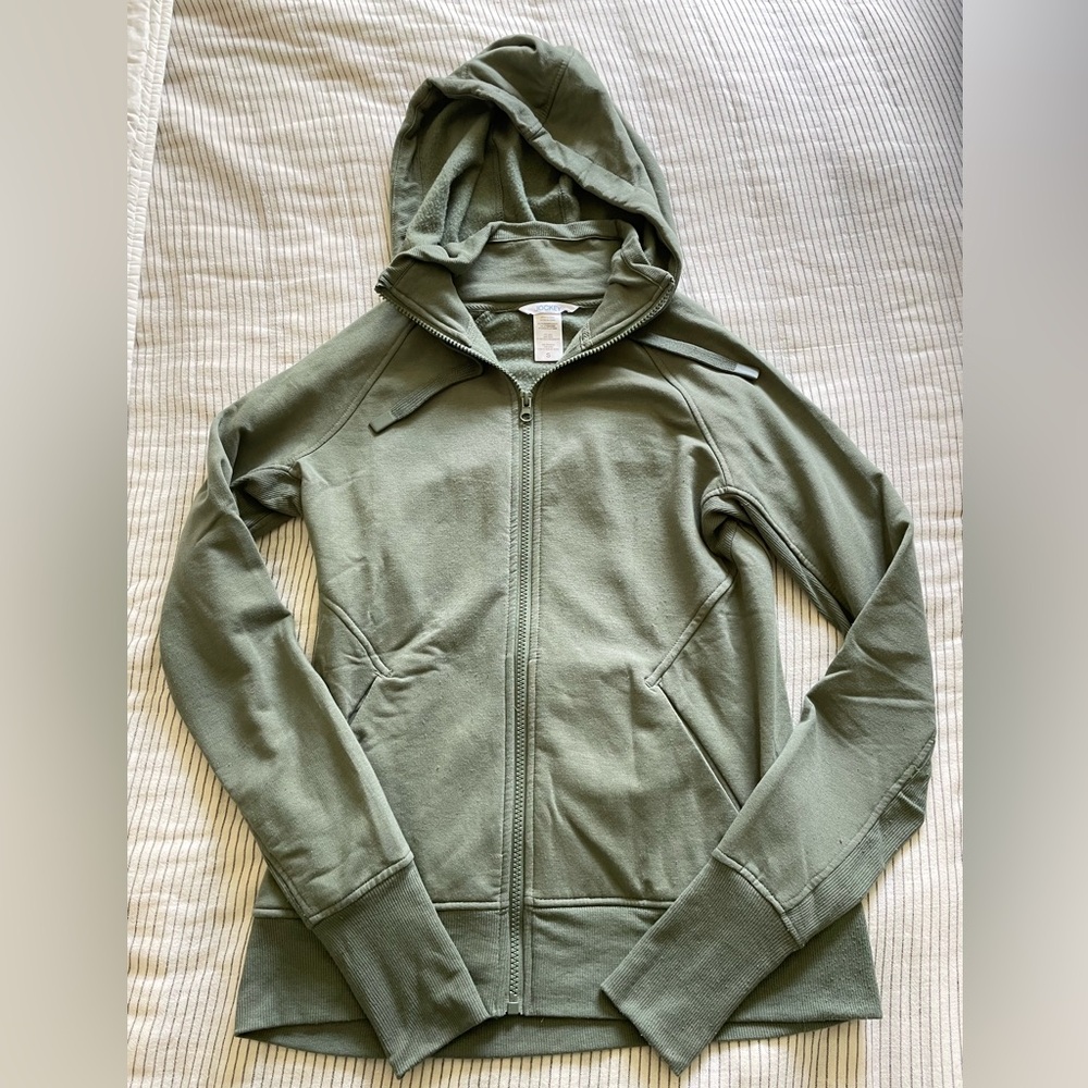 Jockey Olive Green Zip-Up Hoodie
